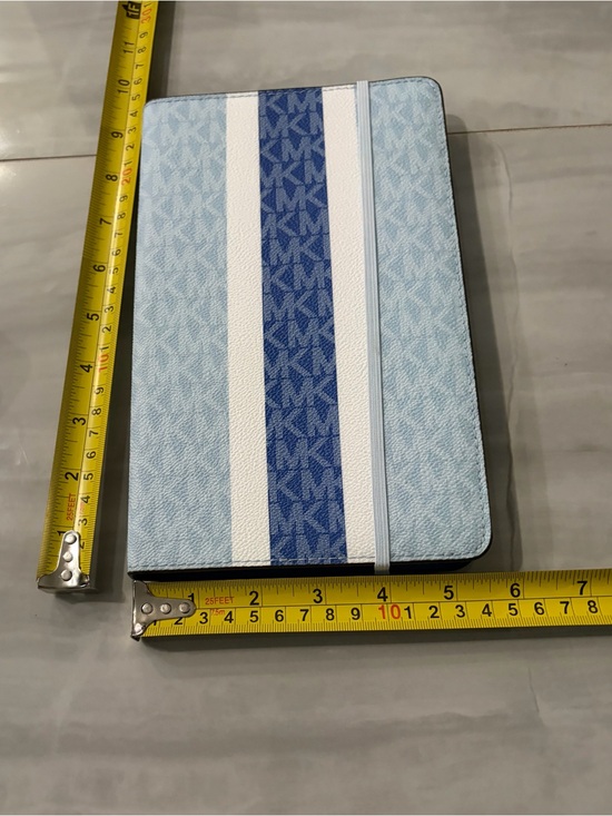 Michael Kors Other - Michael Kors Light Blue and Navy Stripe MK Notebook Cover